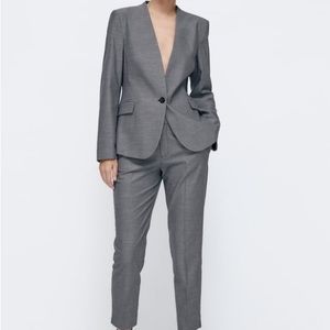 ZARA HEATHERED TAILORED BLAZER
